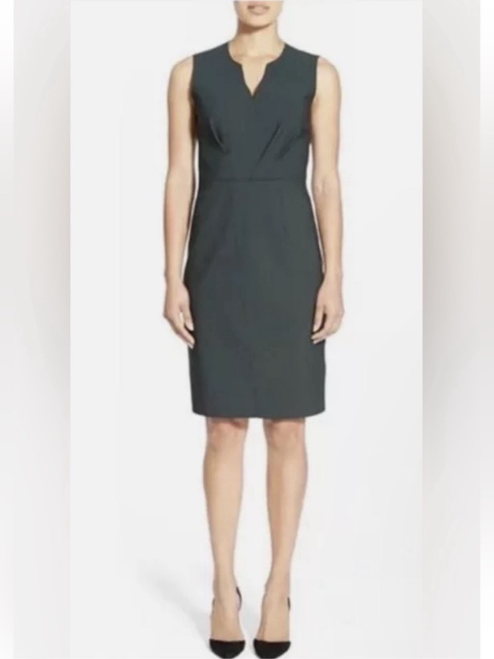 Women's Elie Tahari Vernon Scuba Sheath Dress Green. Size 8.